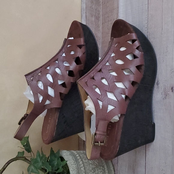 Nine west leather wedge sandal - Picture 2 of 8
